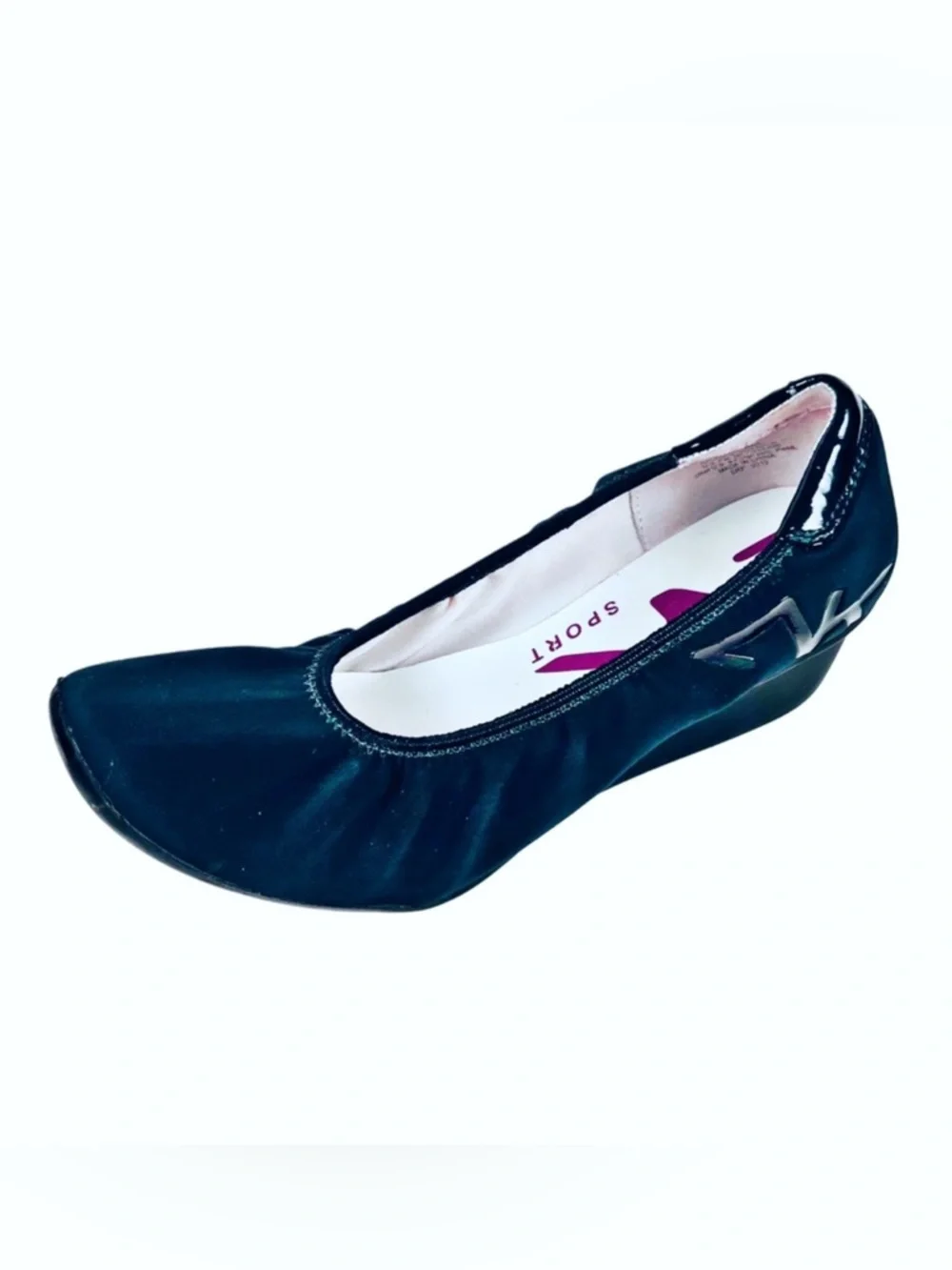 Anne Klein Sport Navy Travel Wedge Pumps Size 8